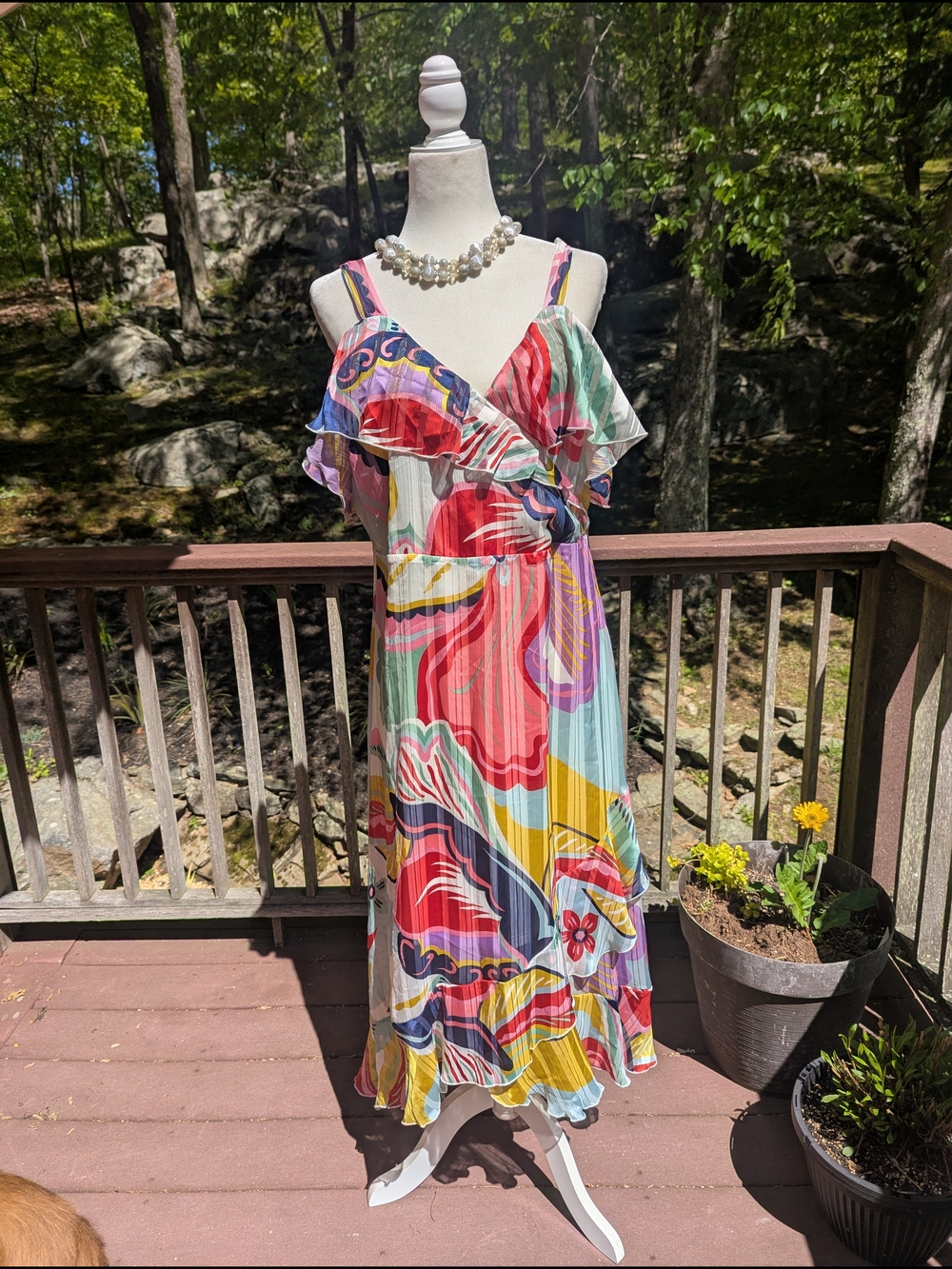 Wallis Multicolor Floral Ruffle Midi Dress - Picture 6 of 12